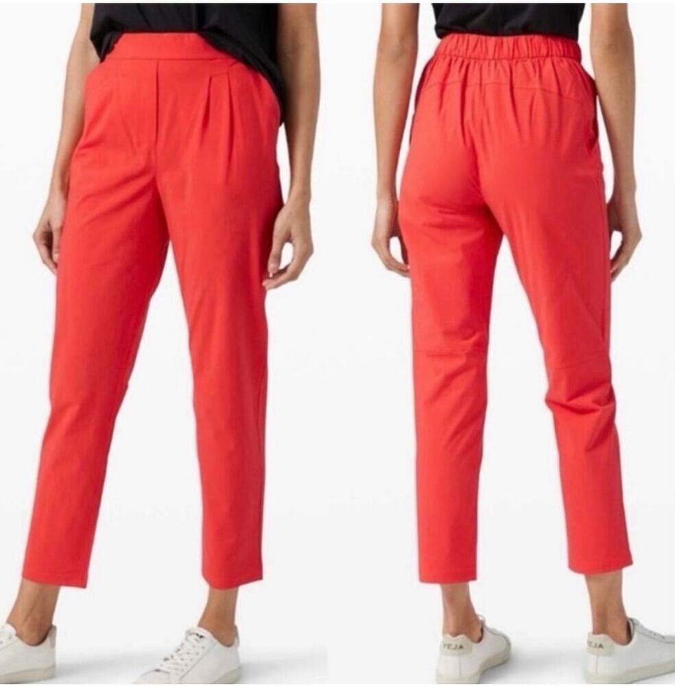 Lululemon Your True Trouser High Rise Crop Carnation Red Size 6 W6BCHS